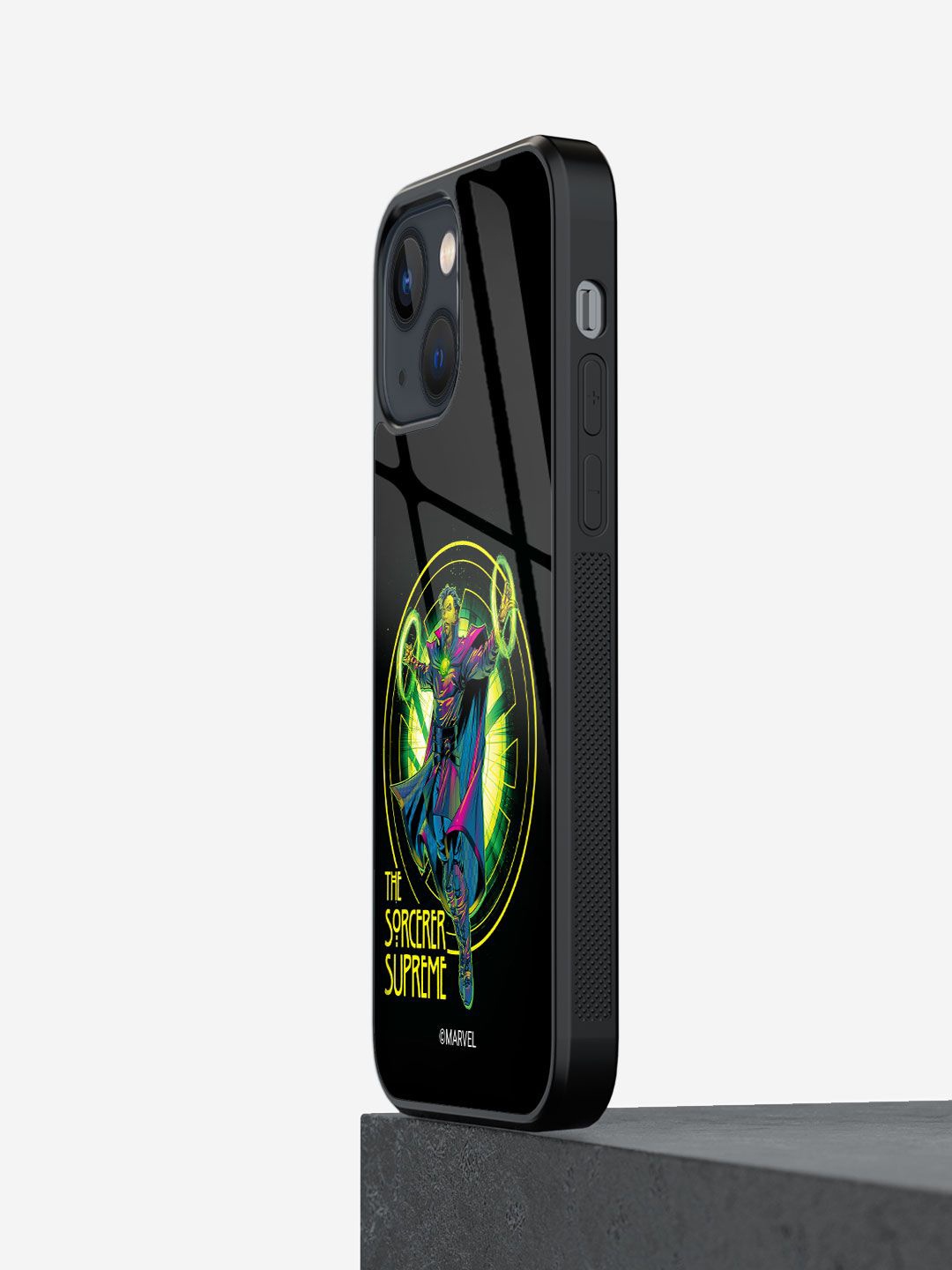 

macmerise Superhero Printed iPhone 13 Mini Back Case Mobile Accessories, Black
