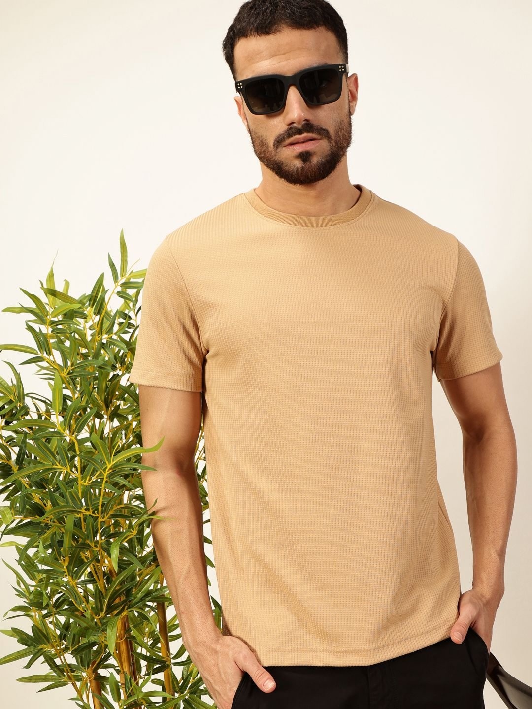 

Thomas Scott Men Anti Odour Solid Round Neck T-Shirt, Khaki