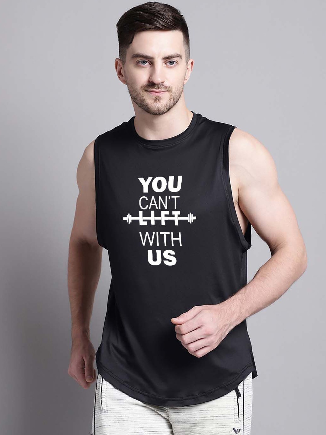 

Friskers Printed Breathable Sports Vest 260724MD651-1884-01, Black