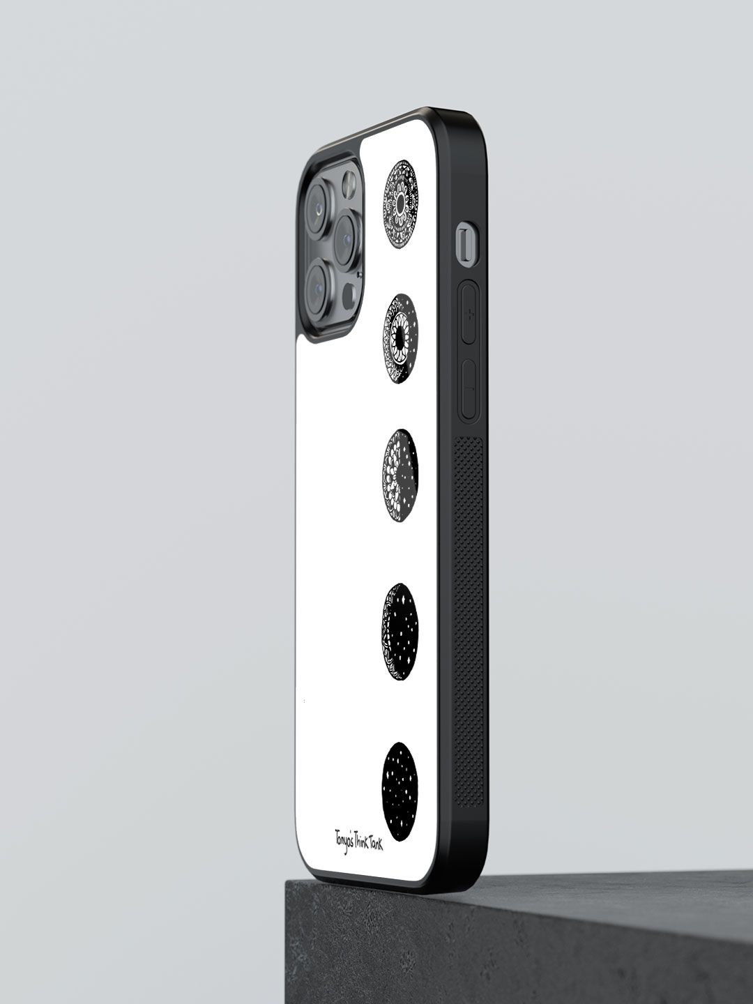 

macmerise Abstract Printed iPhone 13 Pro Back Case Mobile Accessories, White