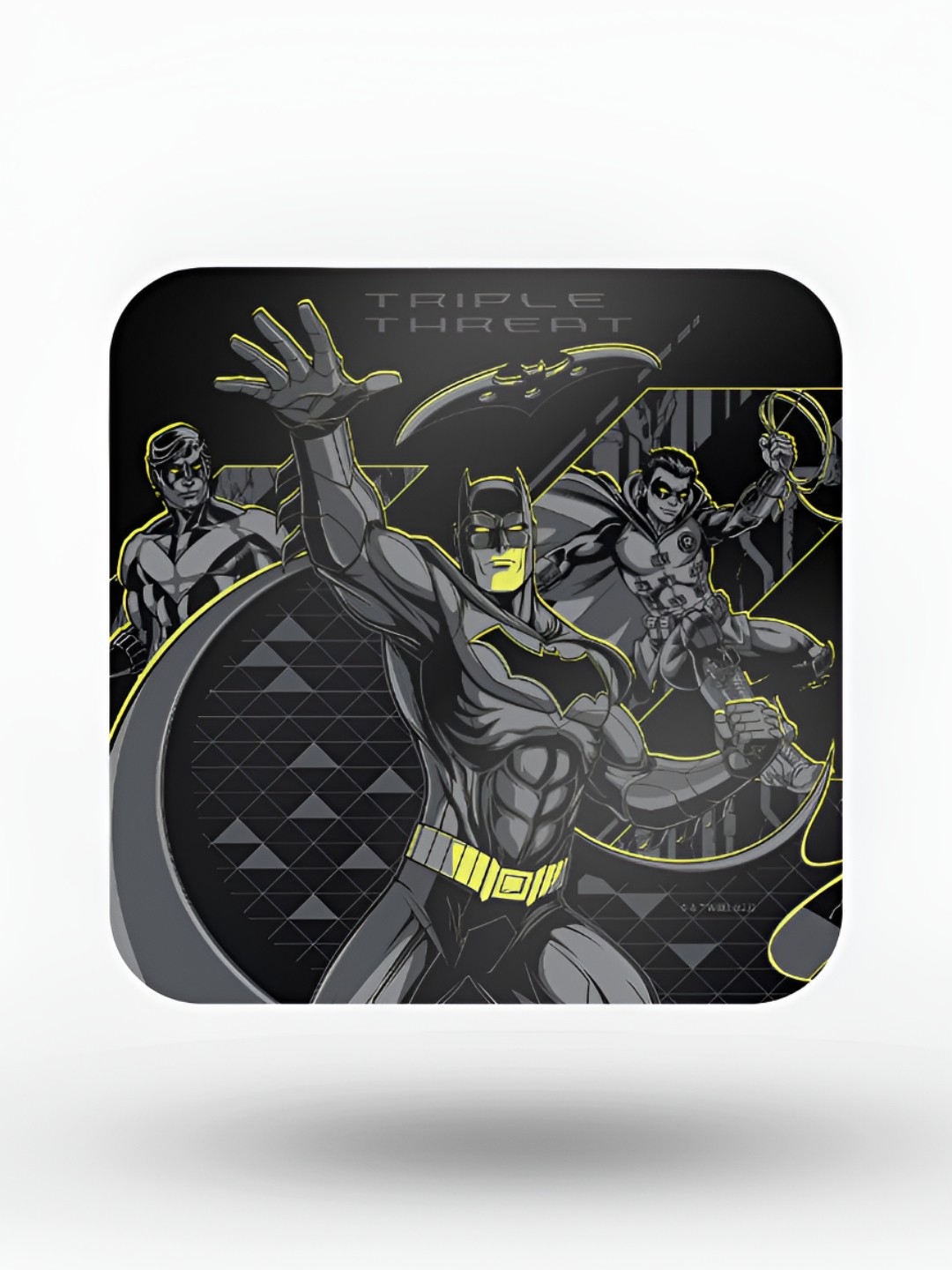 

macmerise Black & Grey Printed Square Wooden Coasters