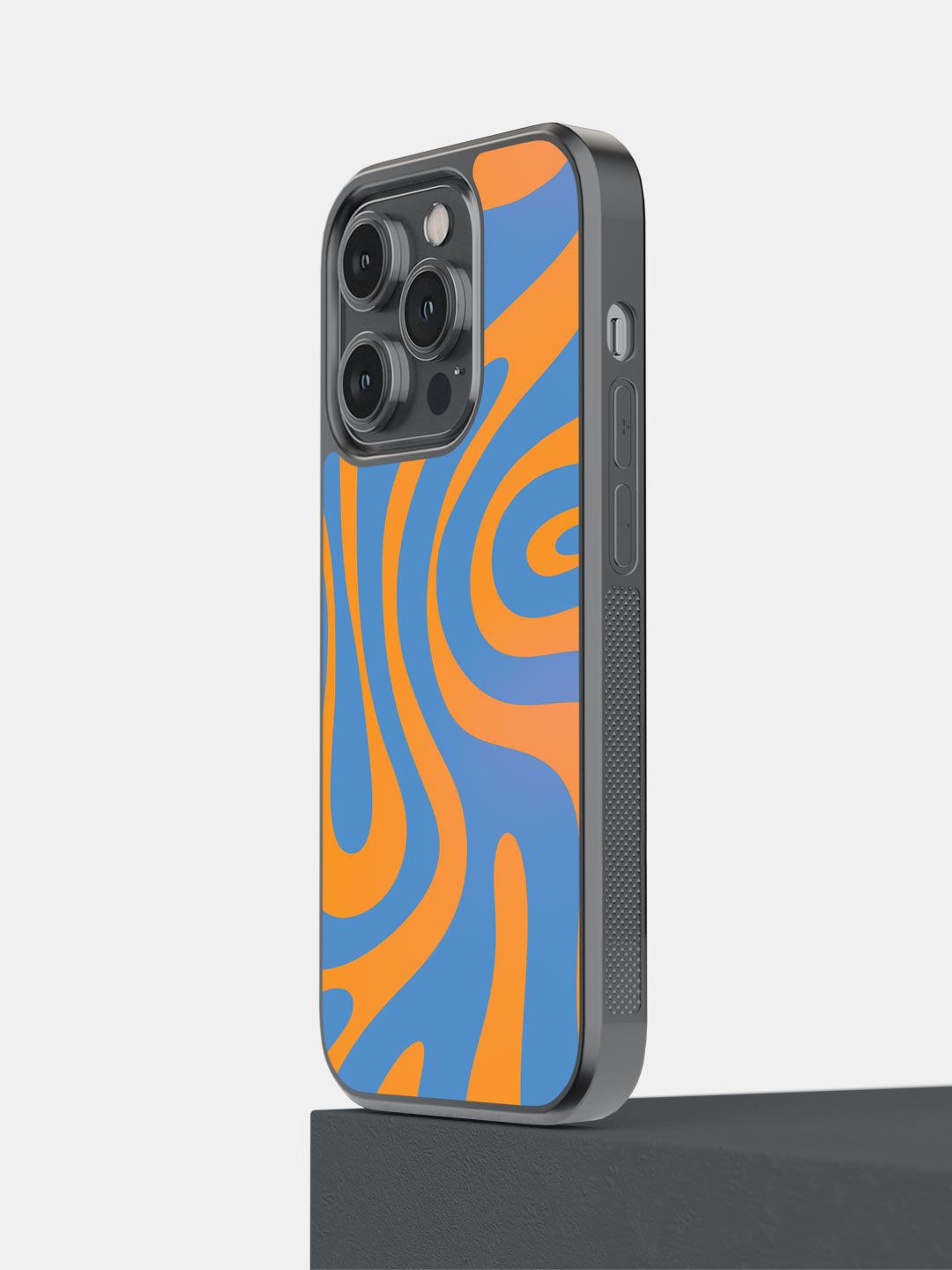 

macmerise Abstract Printed iPhone 14 Pro Back Case Mobile Accessories, Blue