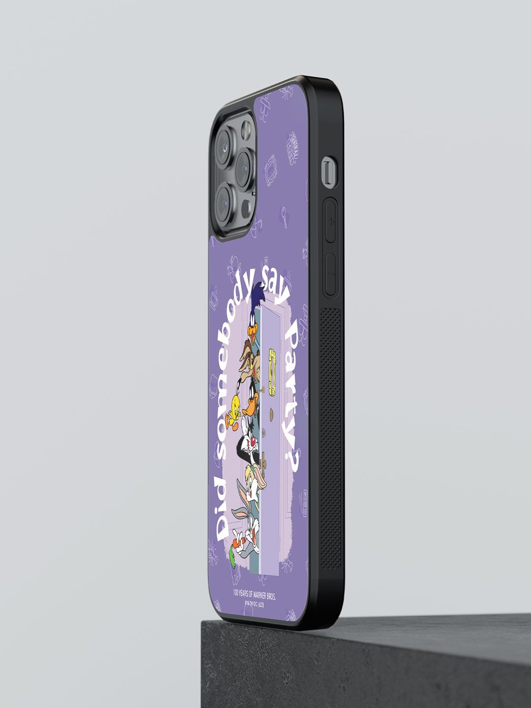 

macmerise Cartoon Characters Printed iPhone 13 Pro Back Case Mobile Accessories, Purple