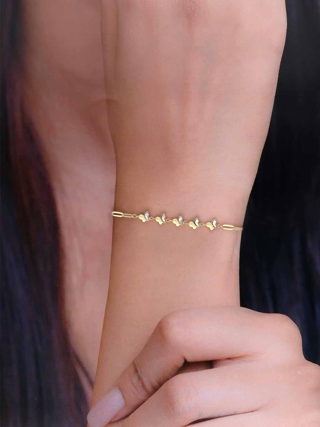 

KAI JEWEL Gold Plated 92.5 Sterling Silver Cubic Zirconia Link Bracelet