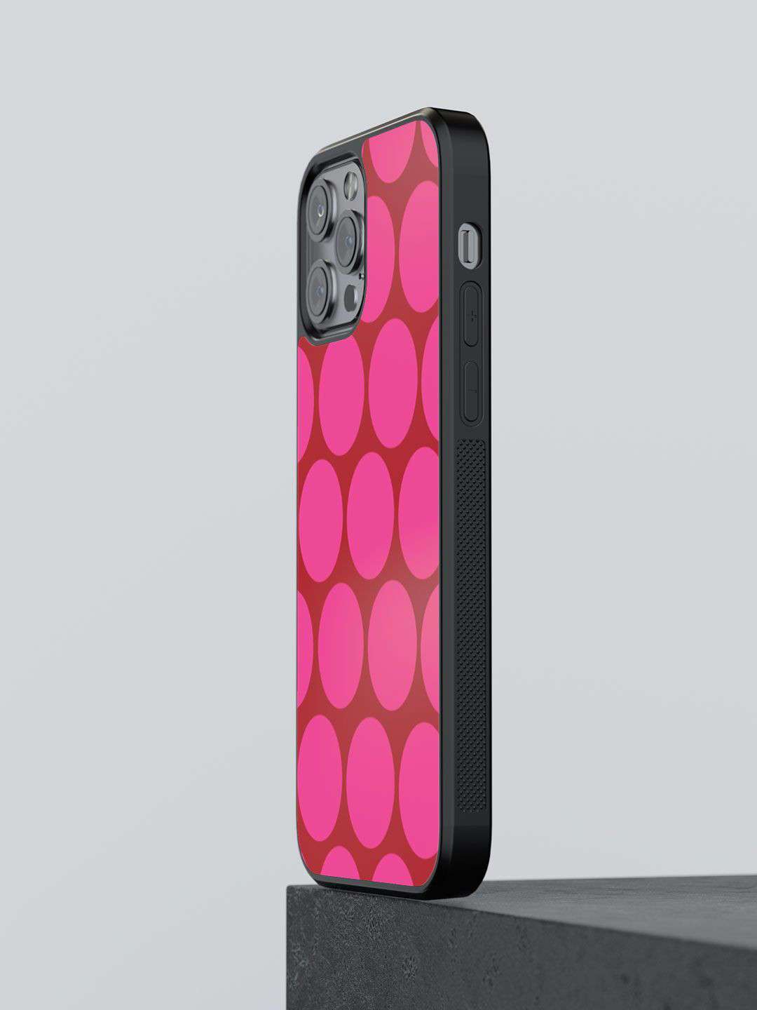 

macmerise Geometric Printed iPhone 13 Pro Max Back Case Mobile Accessories, Pink