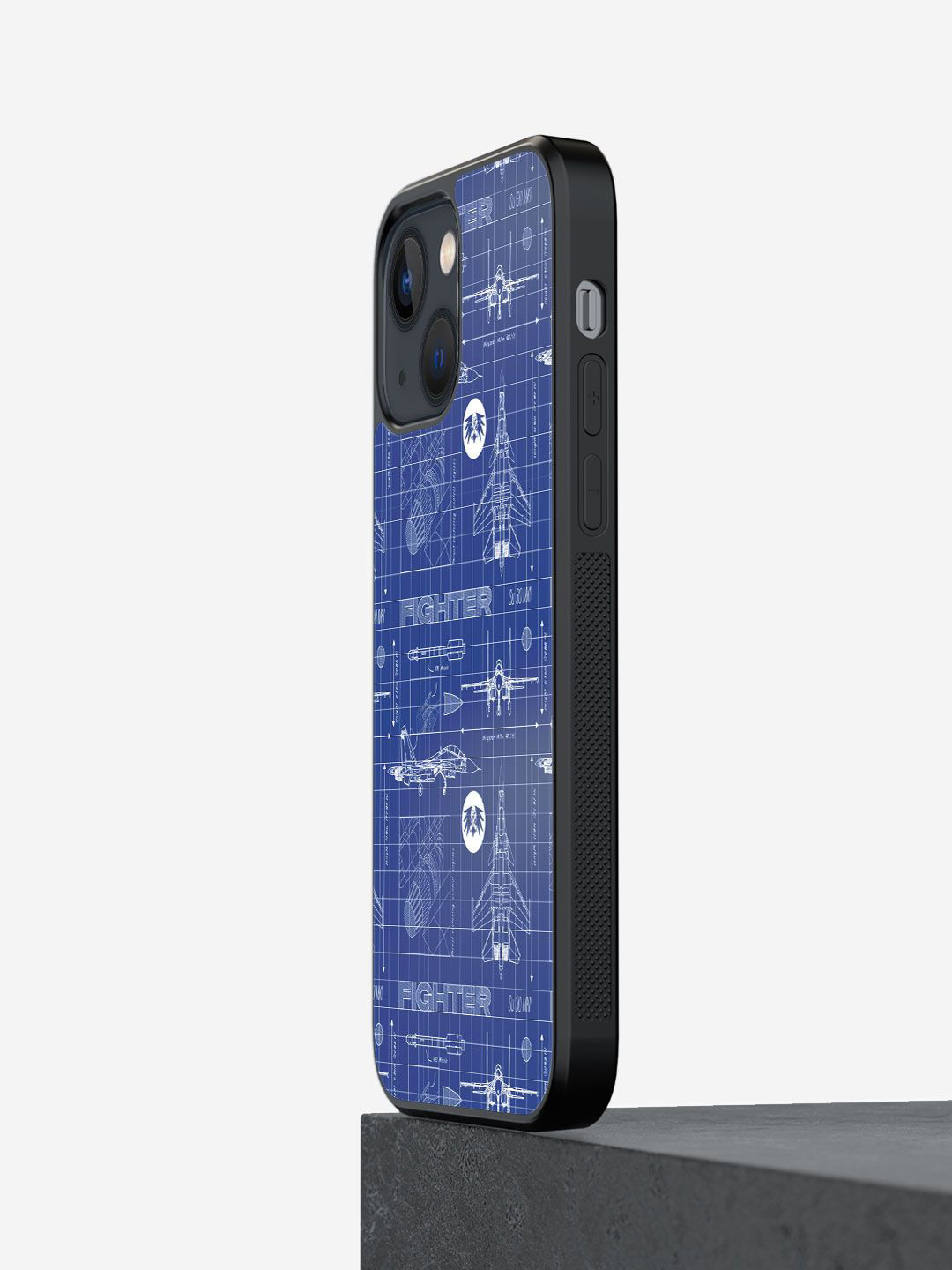

macmerise Abstract Printed iPhone 13 Back Case Mobile Accessories, Navy blue