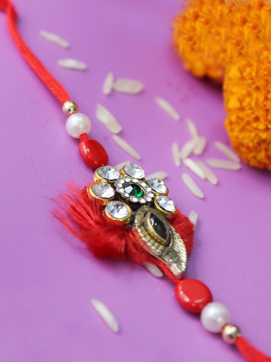 

Golden Kite Thread Rakhi, Gold