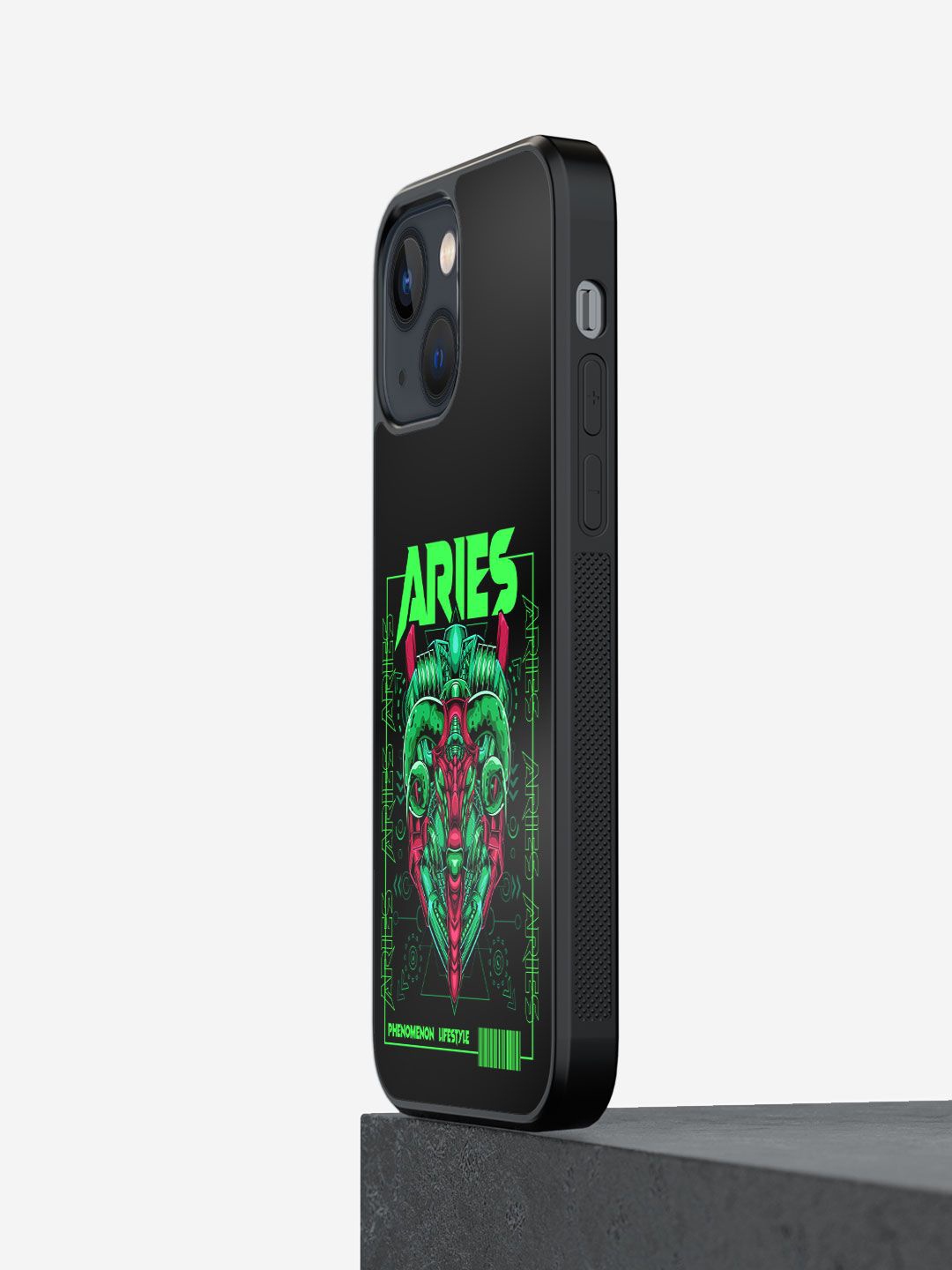 

macmerise Abstract Printed iPhone 13 Mini Back Case Mobile Accessories, Black