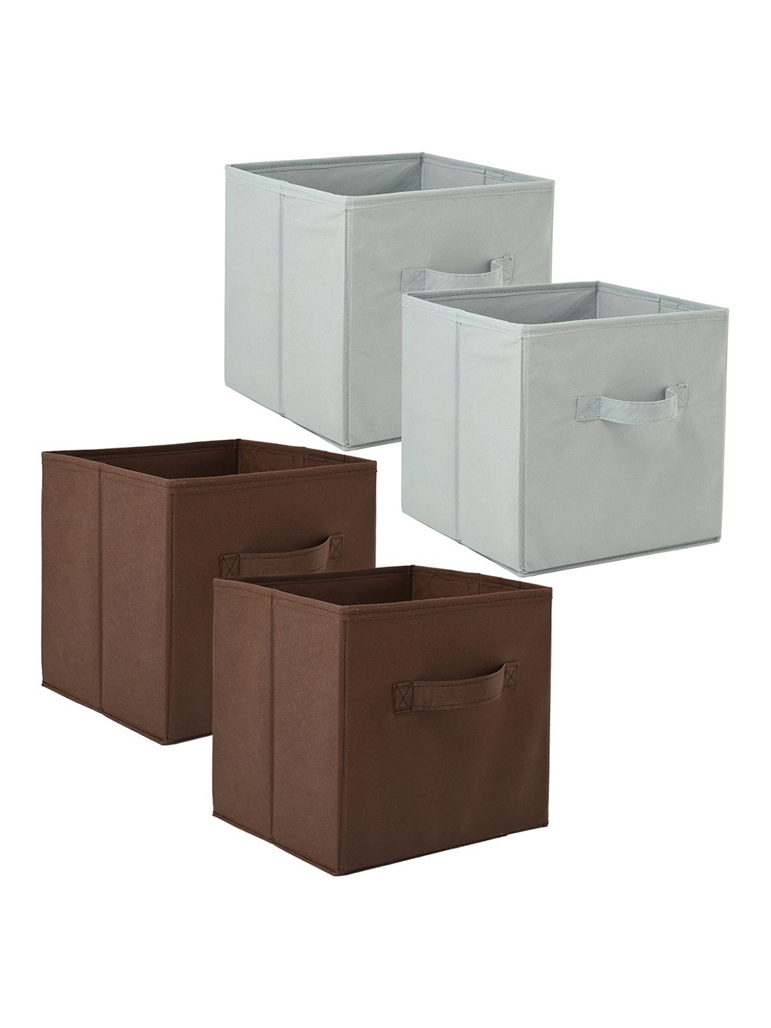 

Kuber Industries Brown & Grey 4 Pieces Drawer Organiser
