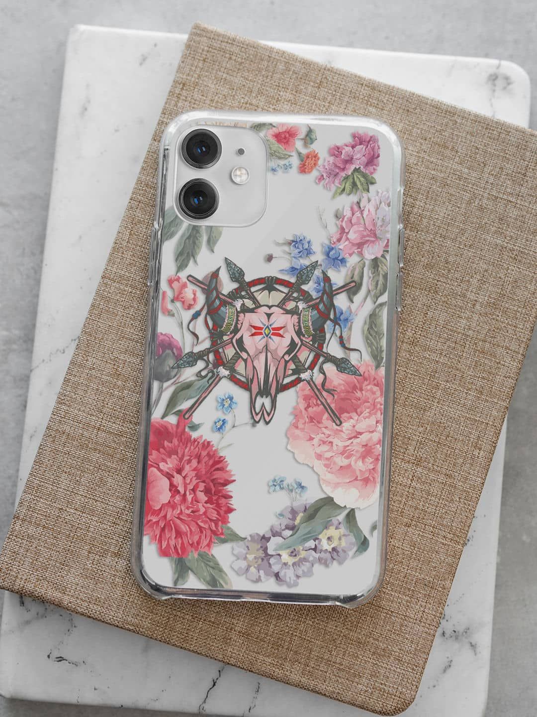 

macmerise Floral Printed iPhone 13 Back Case Mobile Accessories, Red