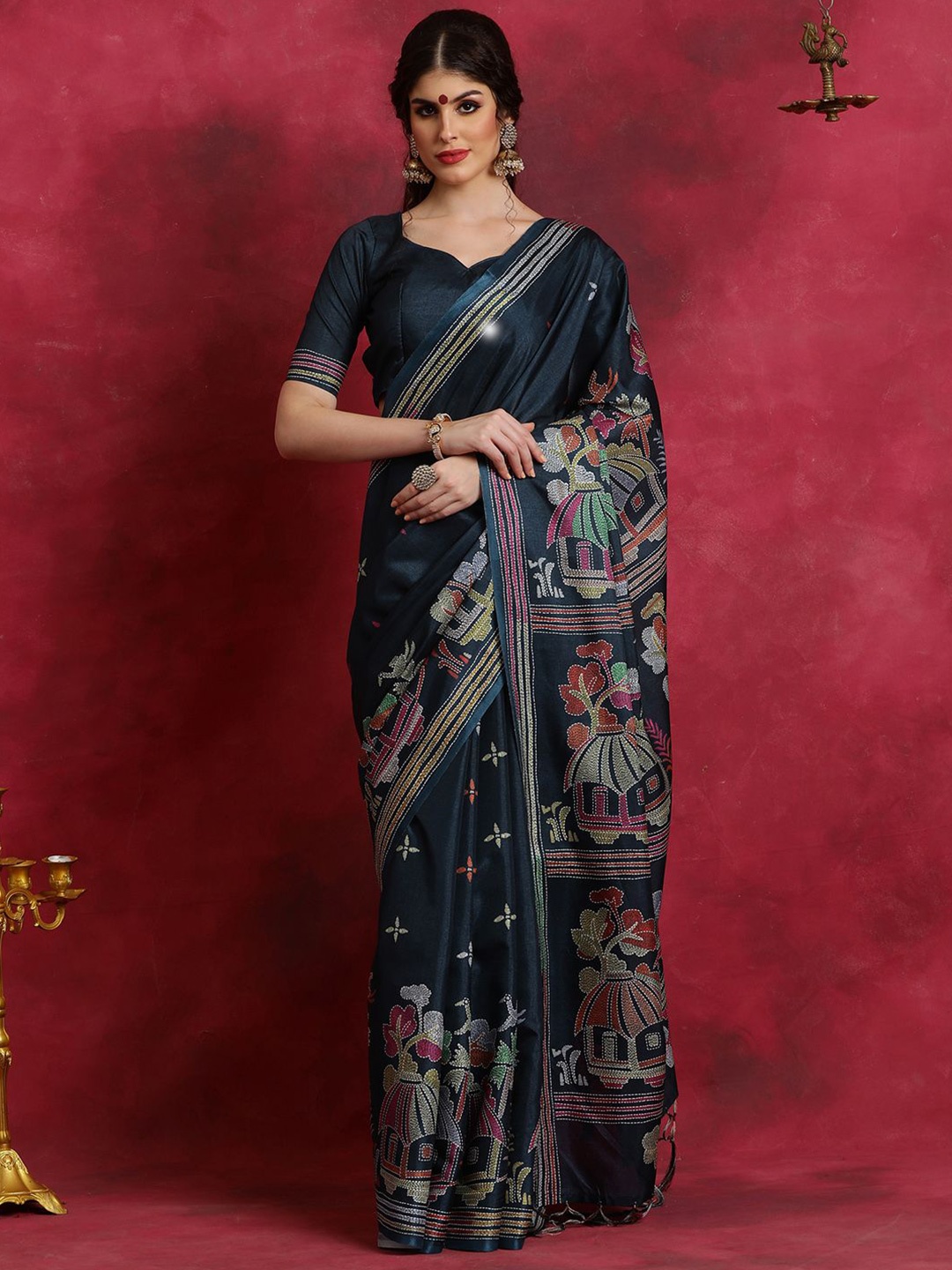 

Saree mall Women Ethnic Motifs Sarees, Blue