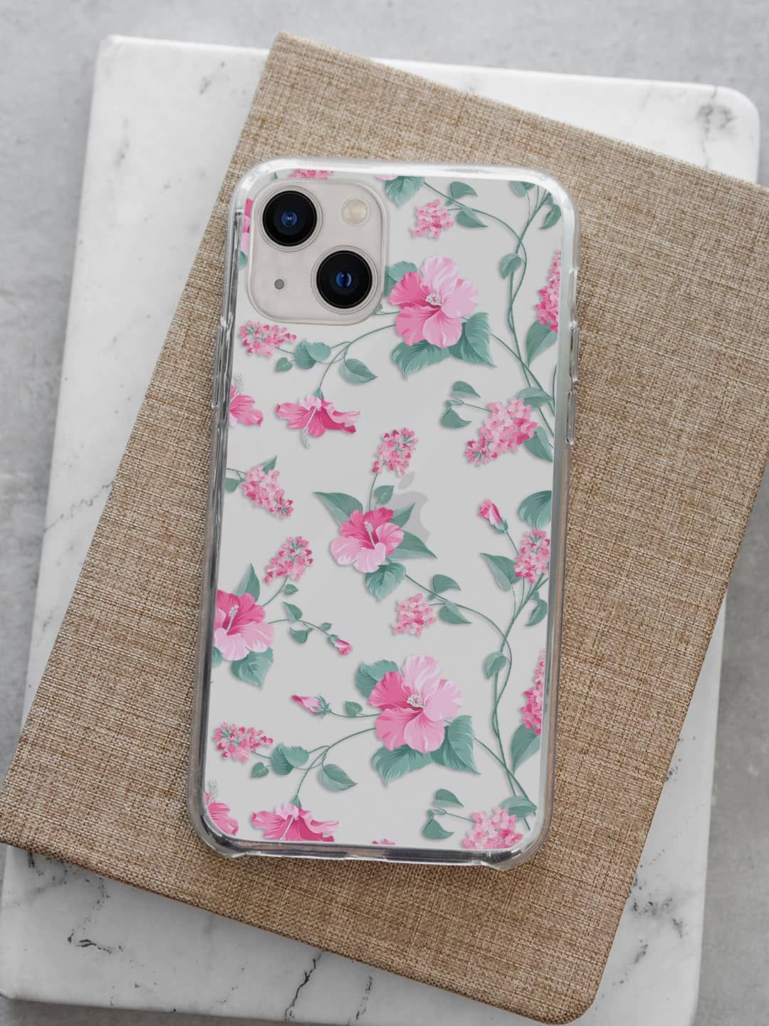 

macmerise Floral Printed iPhone 13 Back Case Mobile Accessories, White