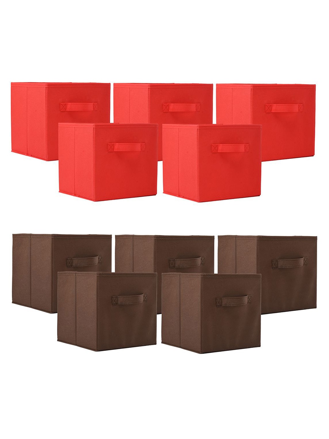 

Kuber Industries Red 10 Pieces Drawer Organisers