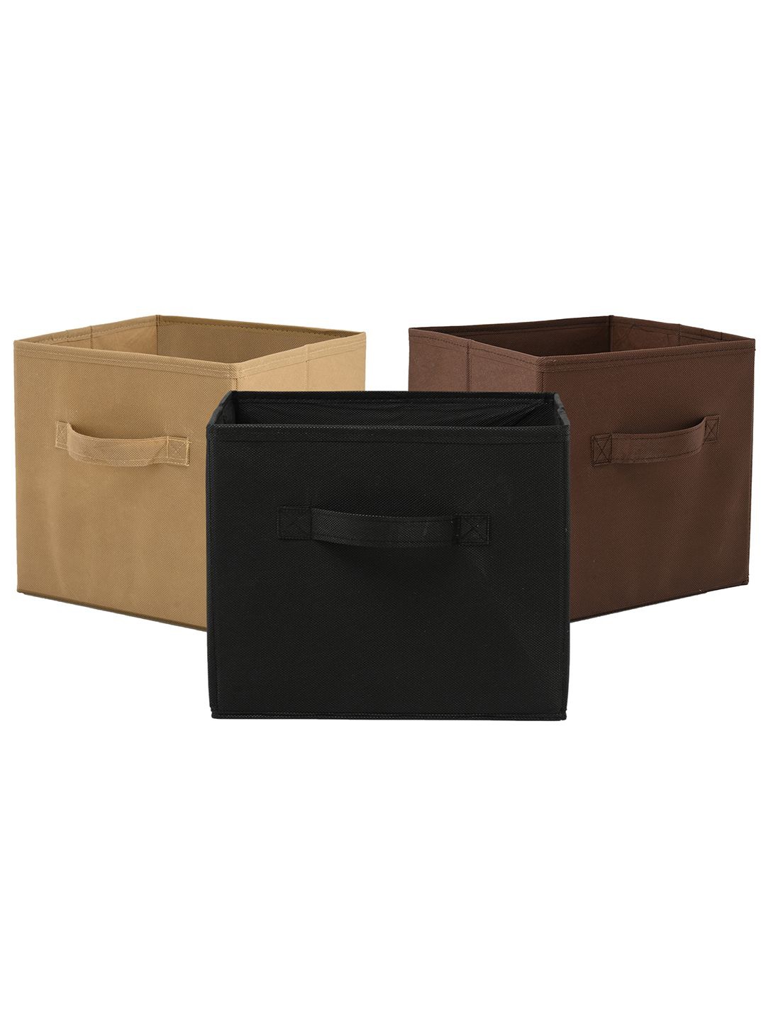 

Kuber Industries Black & Brown 3 Pieces Drawer Organisers