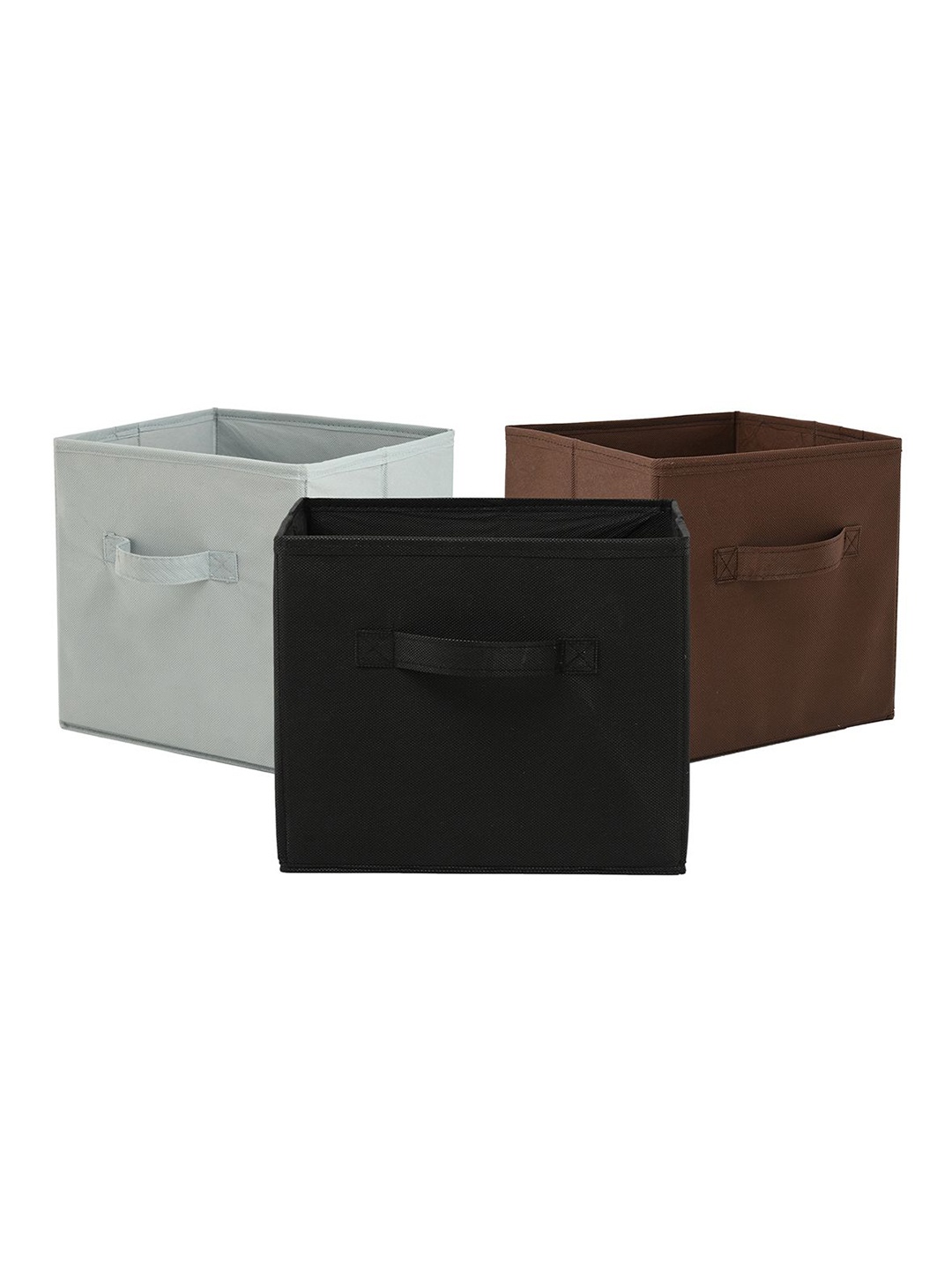 

Kuber Industries Black & Brown 3 Pieces Drawer Organisers