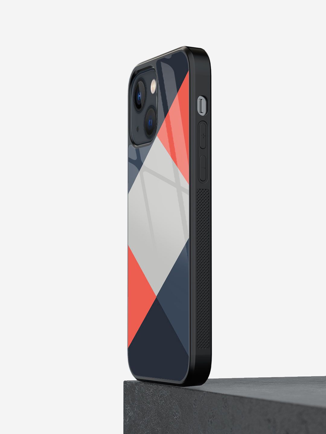 

macmerise Geometric Printed iPhone 13 Back Case Mobile Accessories, Black