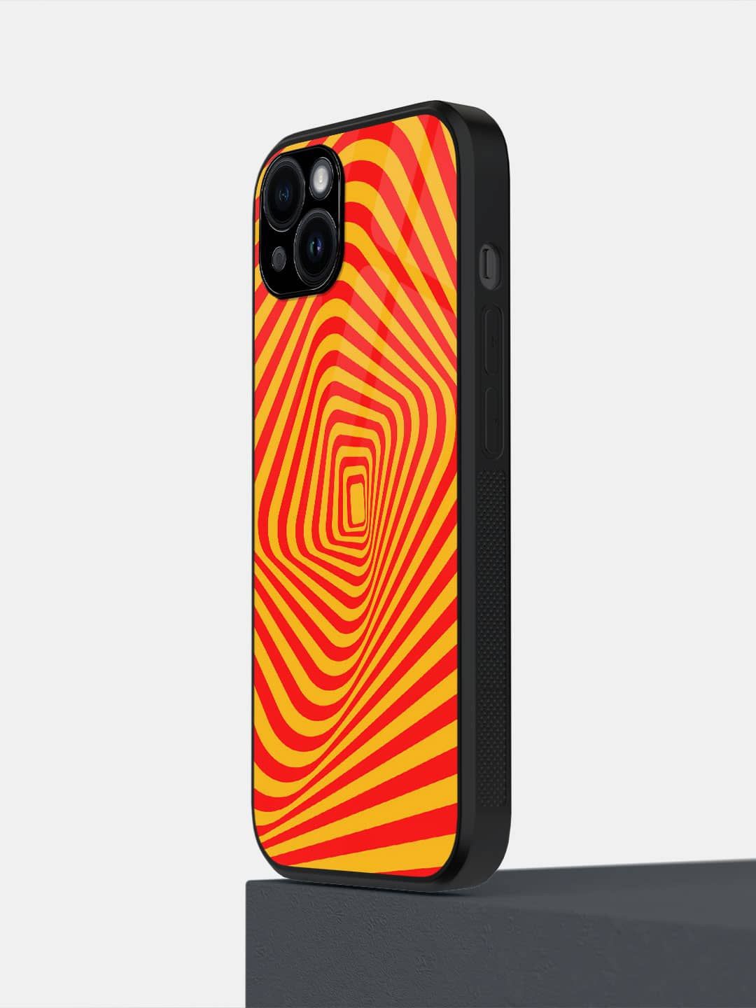 

macmerise Abstract Printed iPhone 14 Plus Back Case Mobile Accessories, Yellow
