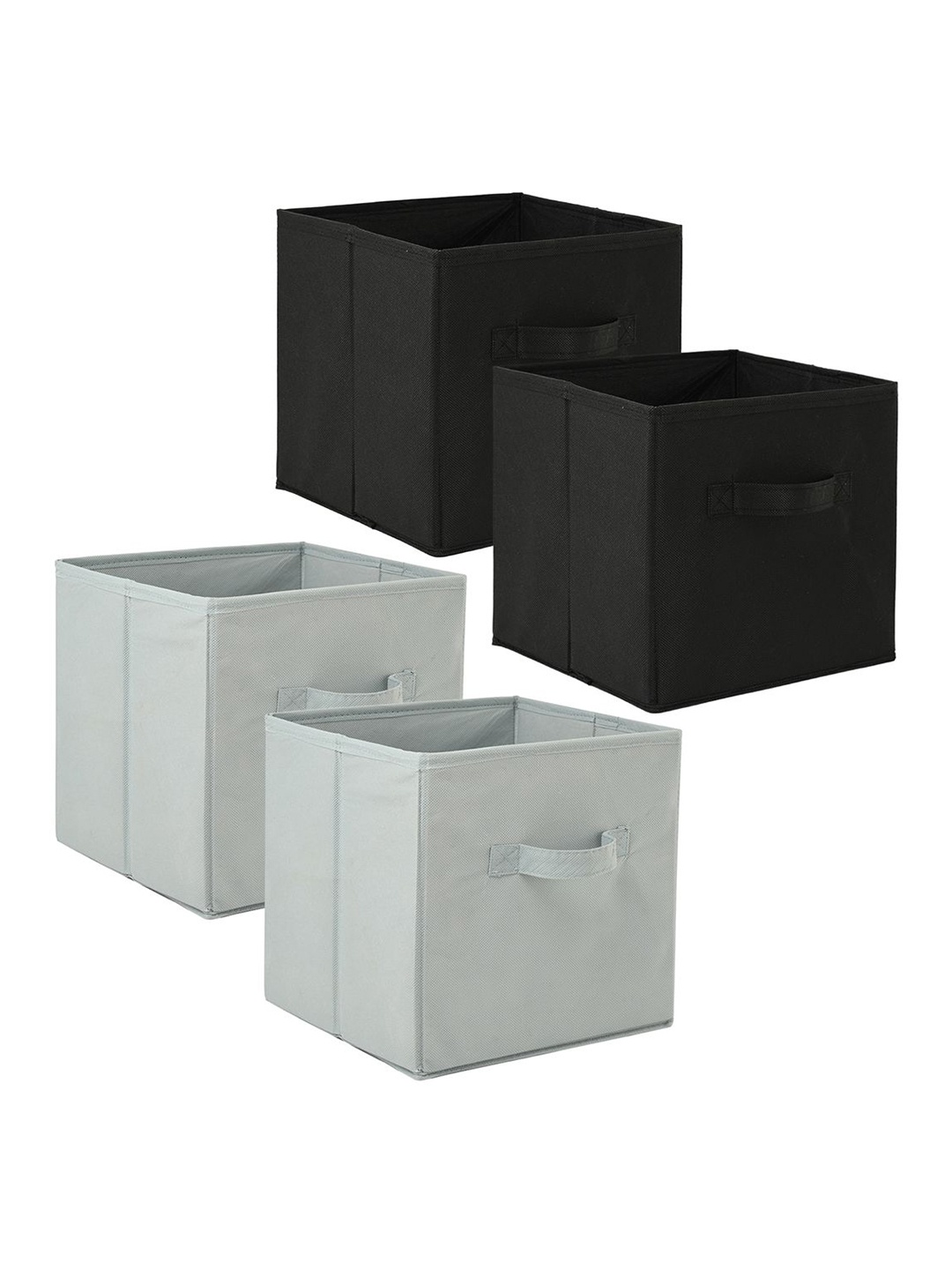 

Kuber Industries Black & Grey 4 Pieces Drawer Organisers