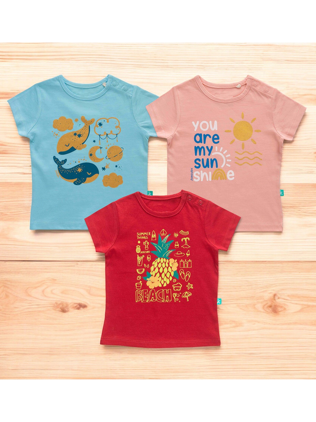 

BAESD Girls 3 Printed Applique T-shirt, Multi