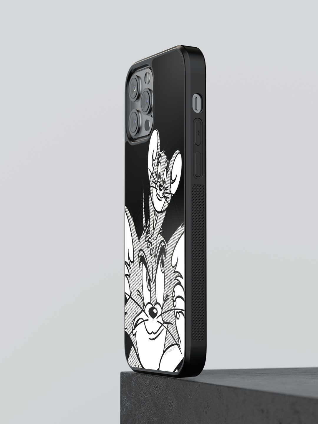 

macmerise Cartoon Characters Printed iPhone 13 Pro Back Case Mobile Accessories, White