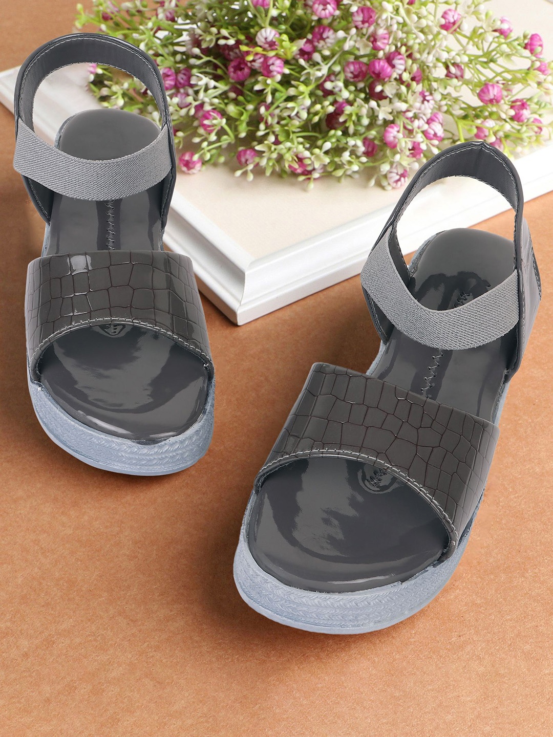 

BAESD Girls Textured Wedge Heel Sandals, Grey