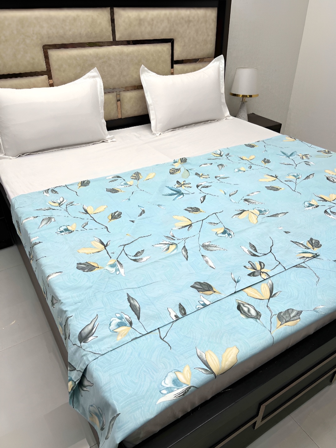 

Pure Decor Blue & Purple Printed Pure Cotton Super King Duvet Cover