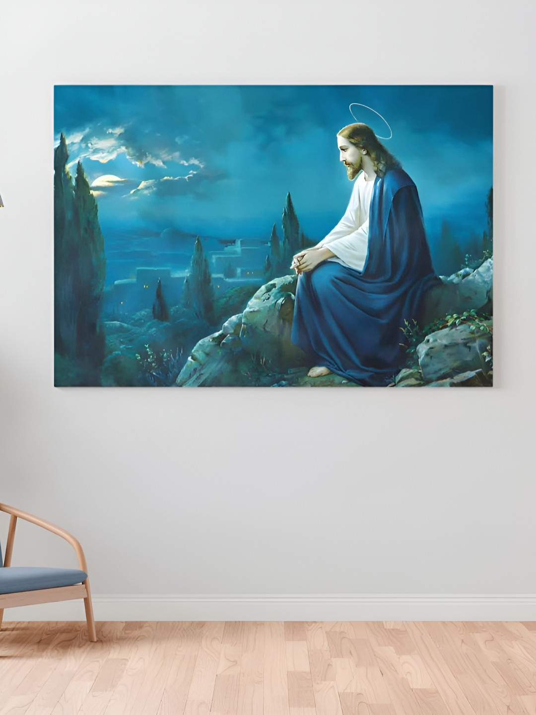 

CLAWCRAFTS Blue & Green Wooden Paintings Wall Art