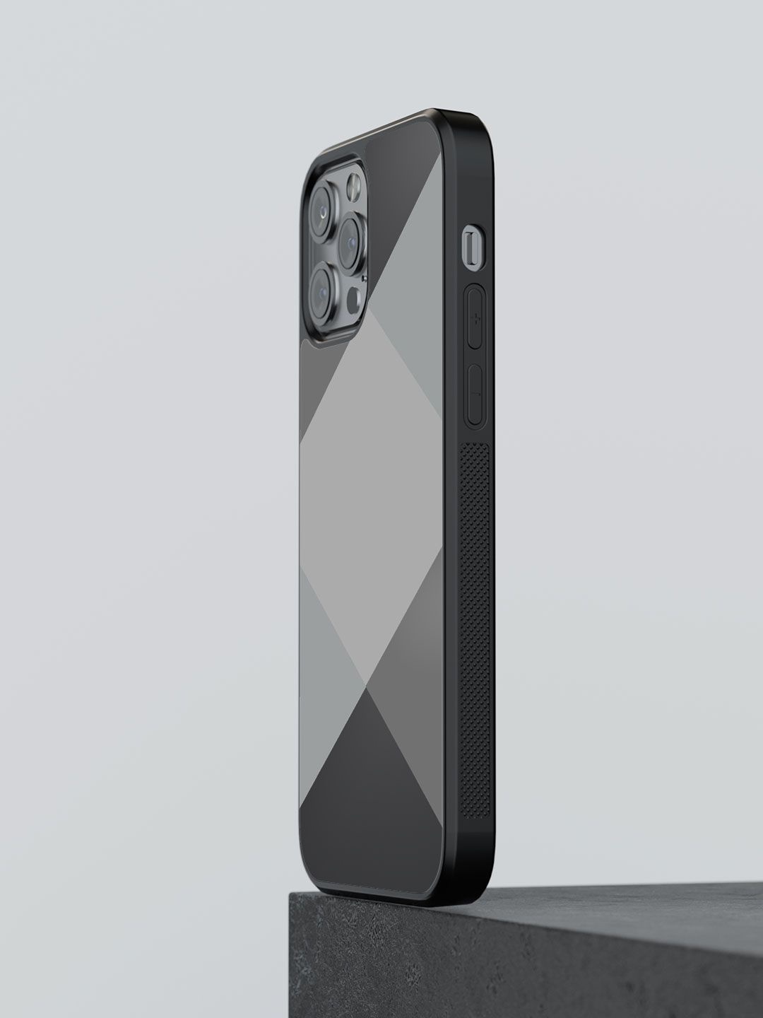 

macmerise Geometric Printed iPhone 13 Pro Back Case Mobile Accessories, Grey