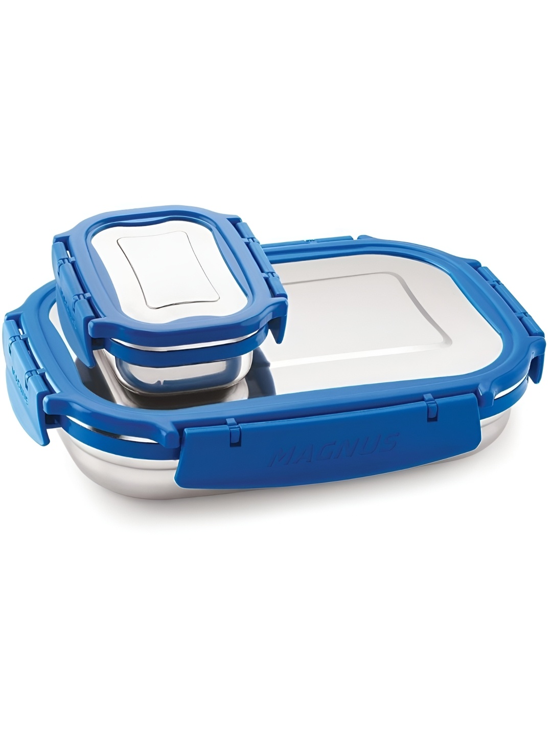 

MAGNUS Blue 2 Pieces Stainless Steel Lunch Box
