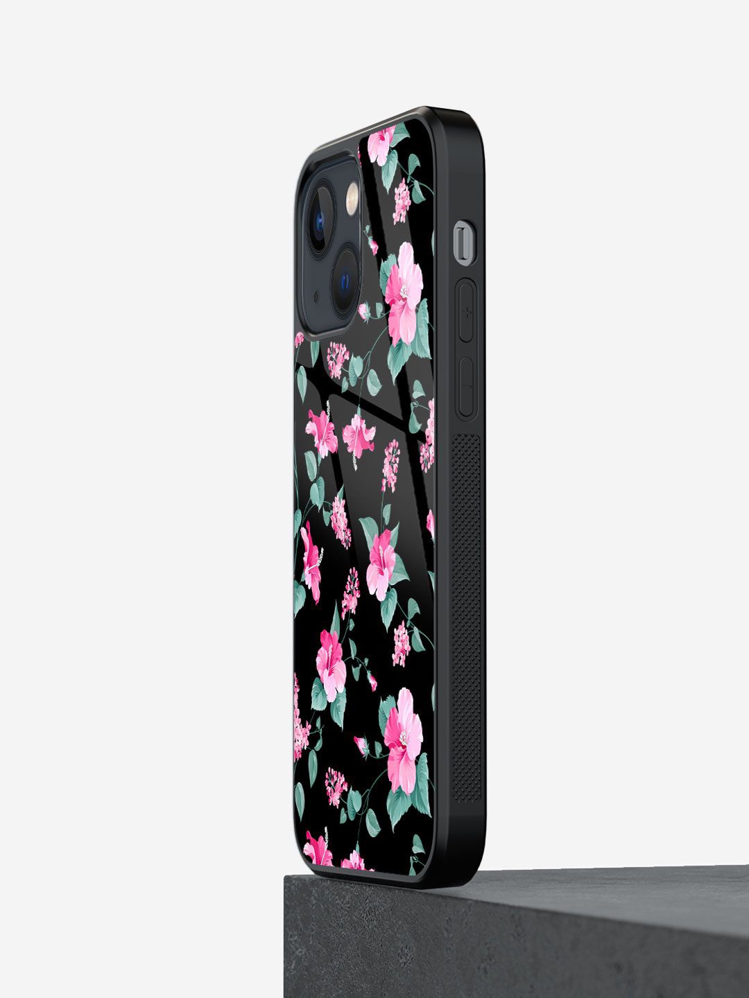 

macmerise Floral Printed iPhone 13 Back Case Mobile Accessories, Black