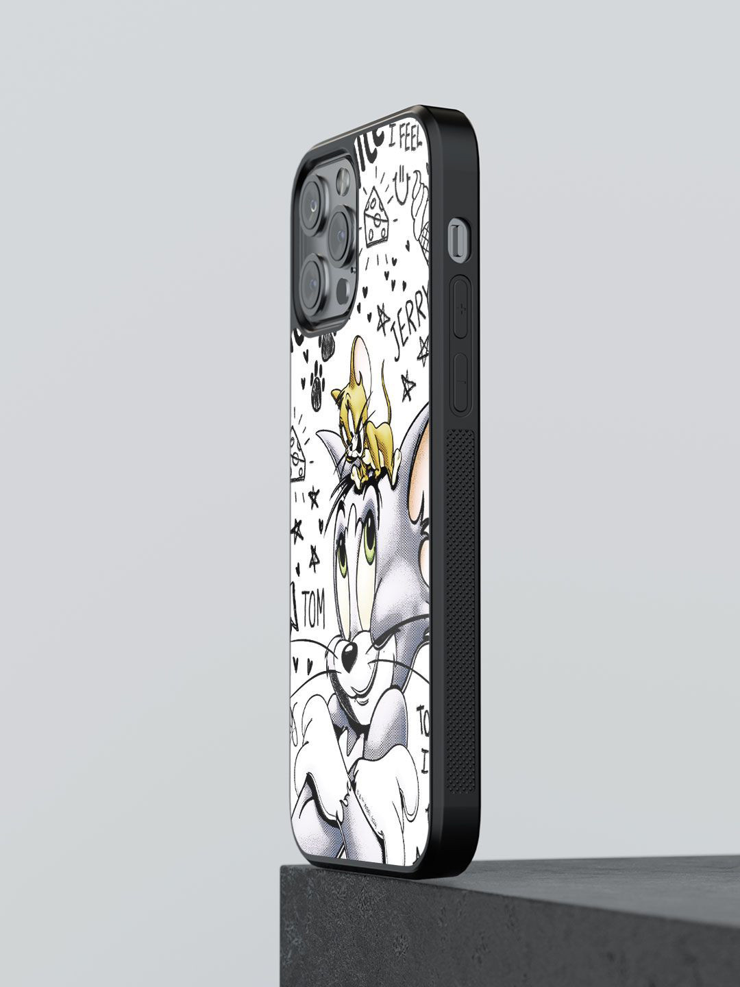 

macmerise Cartoon Characters Printed iPhone 13 Pro Max Back Case Mobile Accessories, White