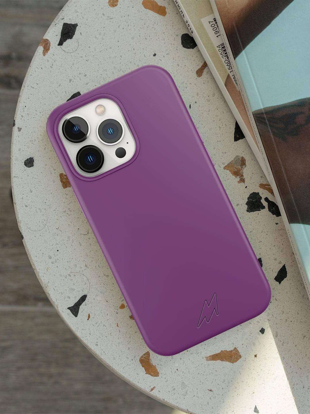 

macmerise Solid Printed iPhone 13 Pro Max Back Case Mobile Accessories, Purple