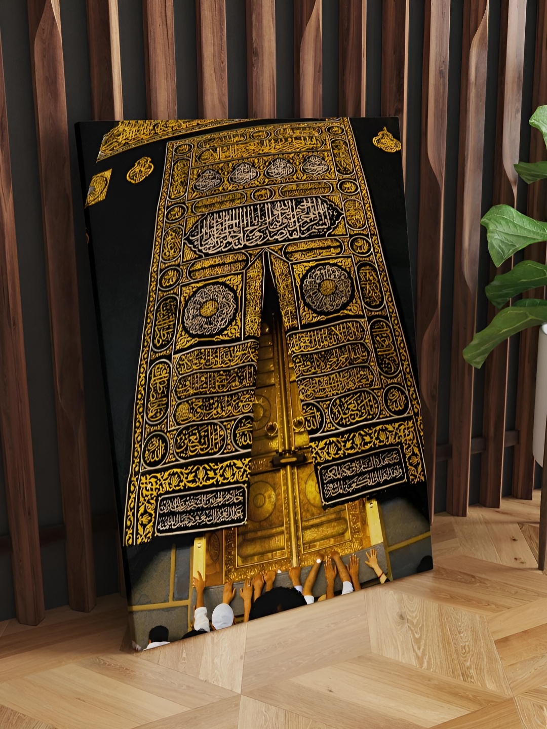 

CLAWCRAFTS Black & Gold-Toned Religious Wooden Wall Art