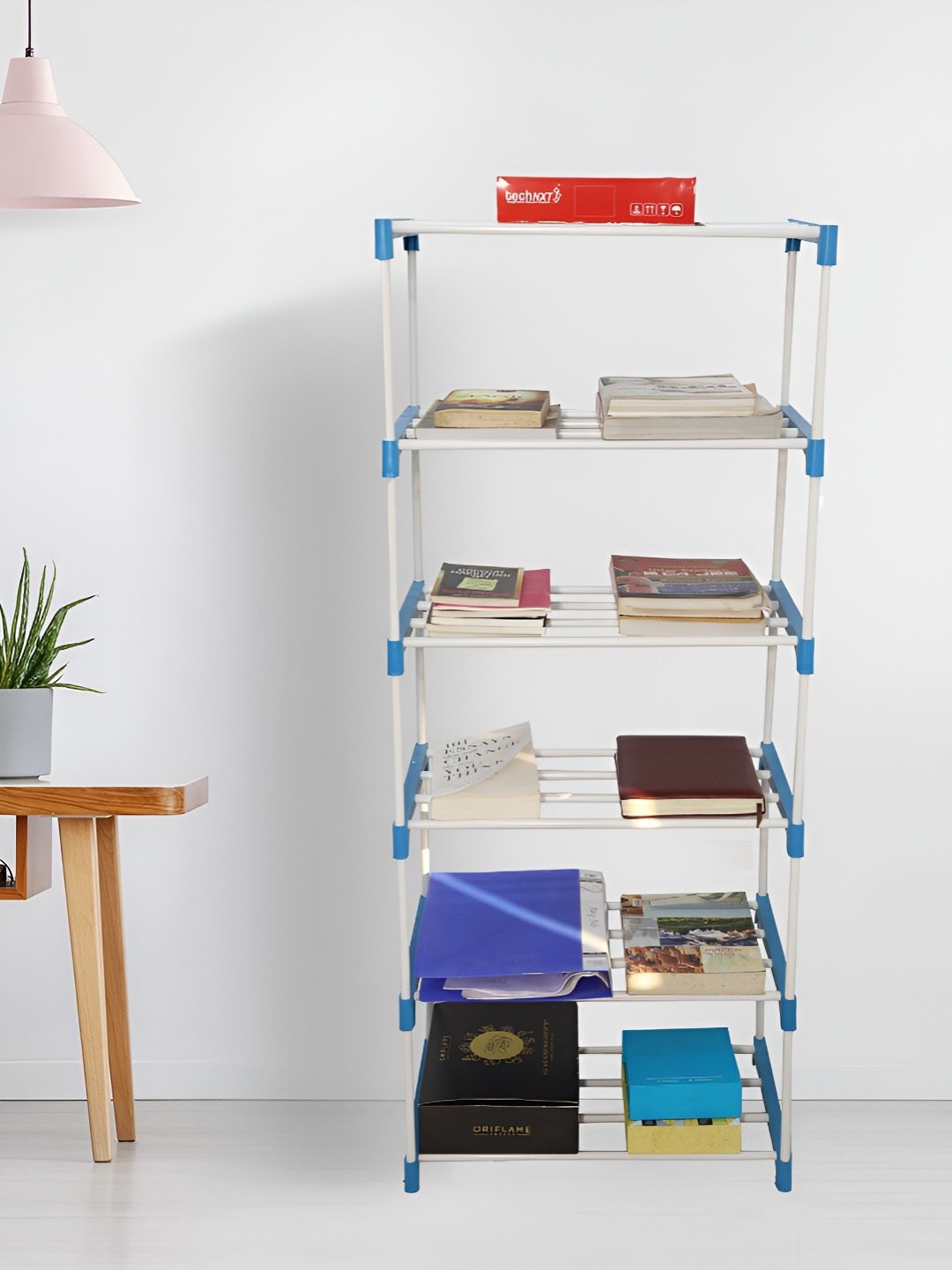 

Fabura White & Blue 6 Tier Mild Steel Multi Purpose Shoe Rack