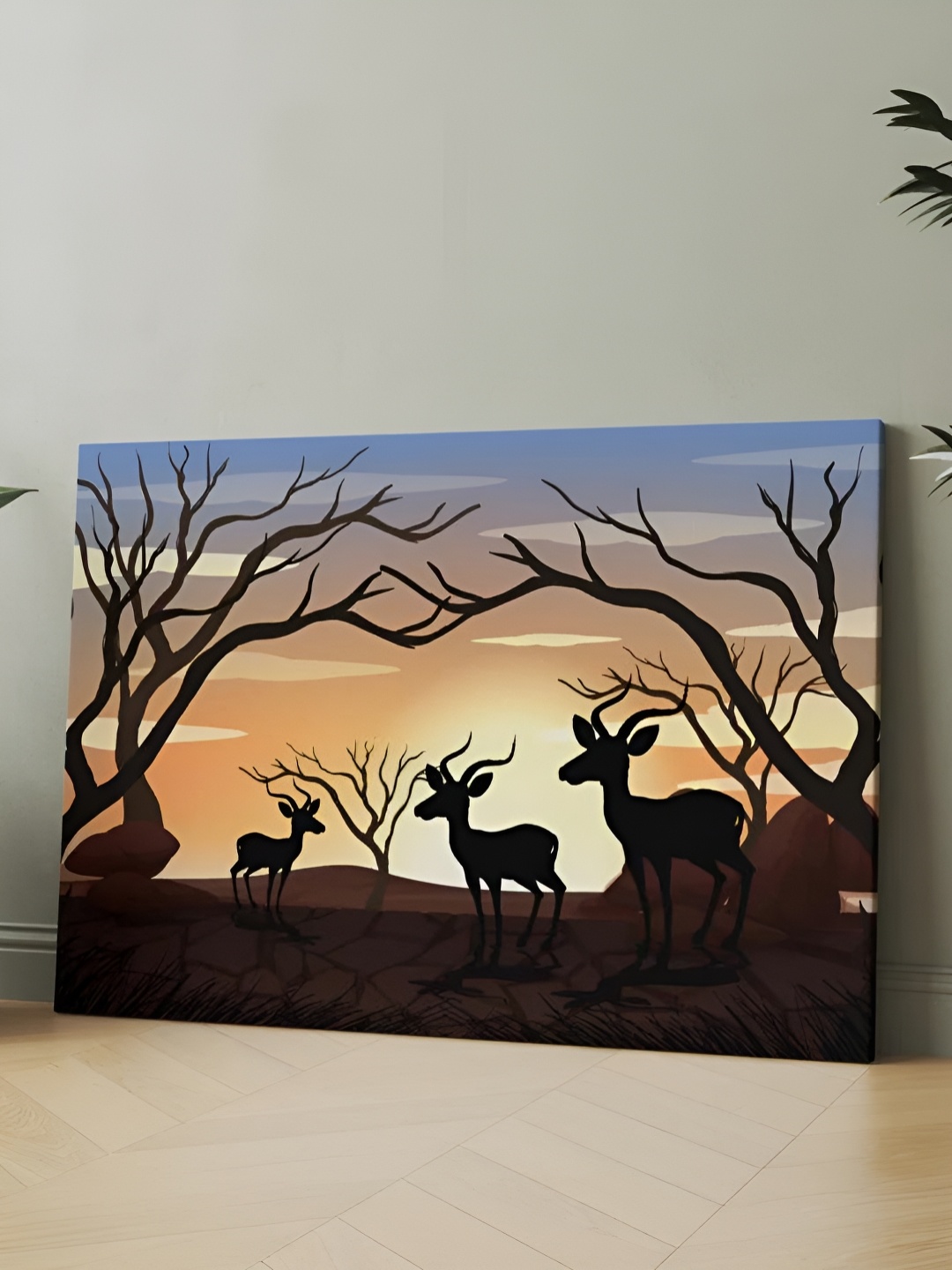 

CLAWCRAFTS Blue & Black Wooden Wall Art