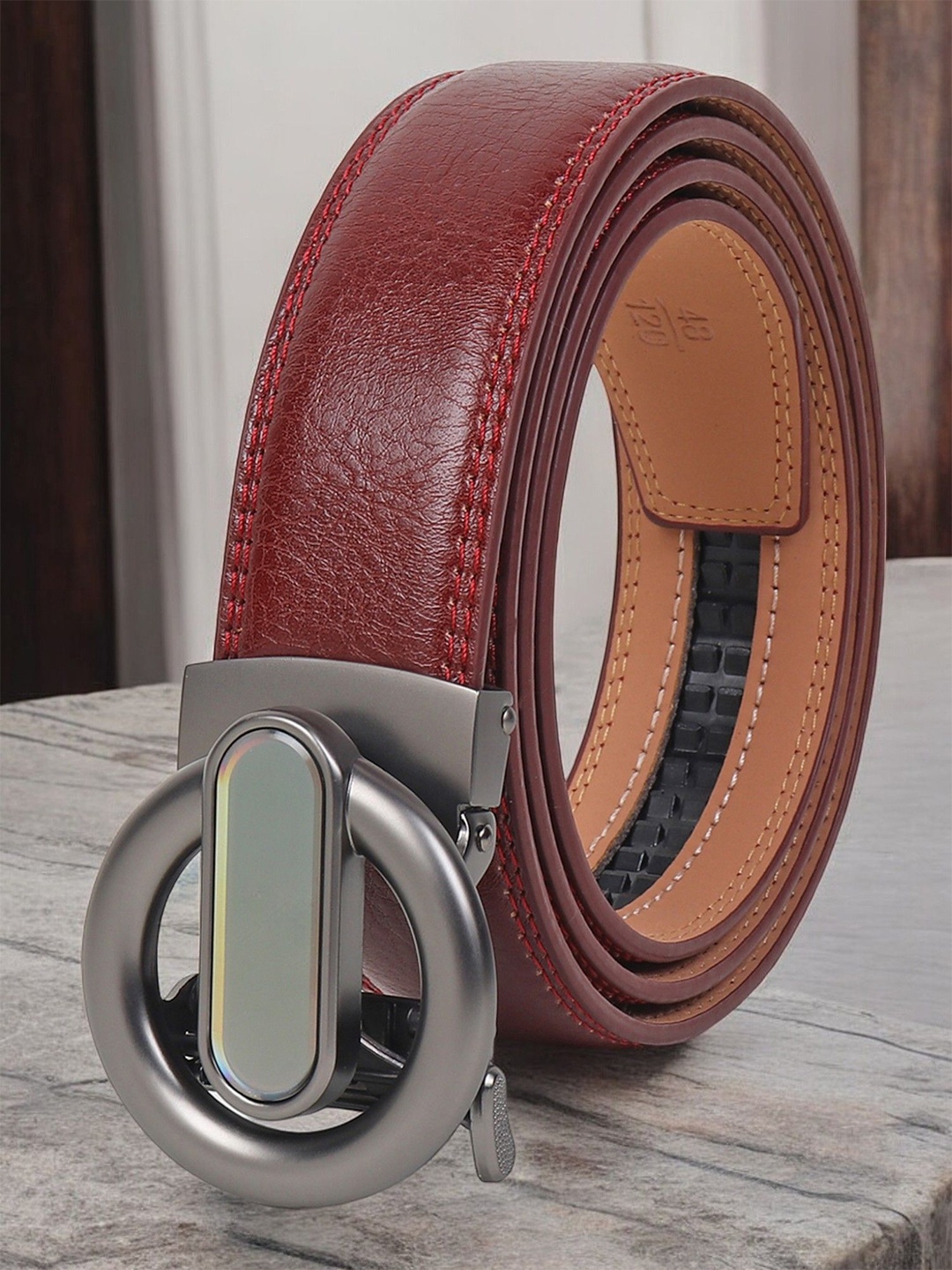 

ZORO Men Leather Belt, Red