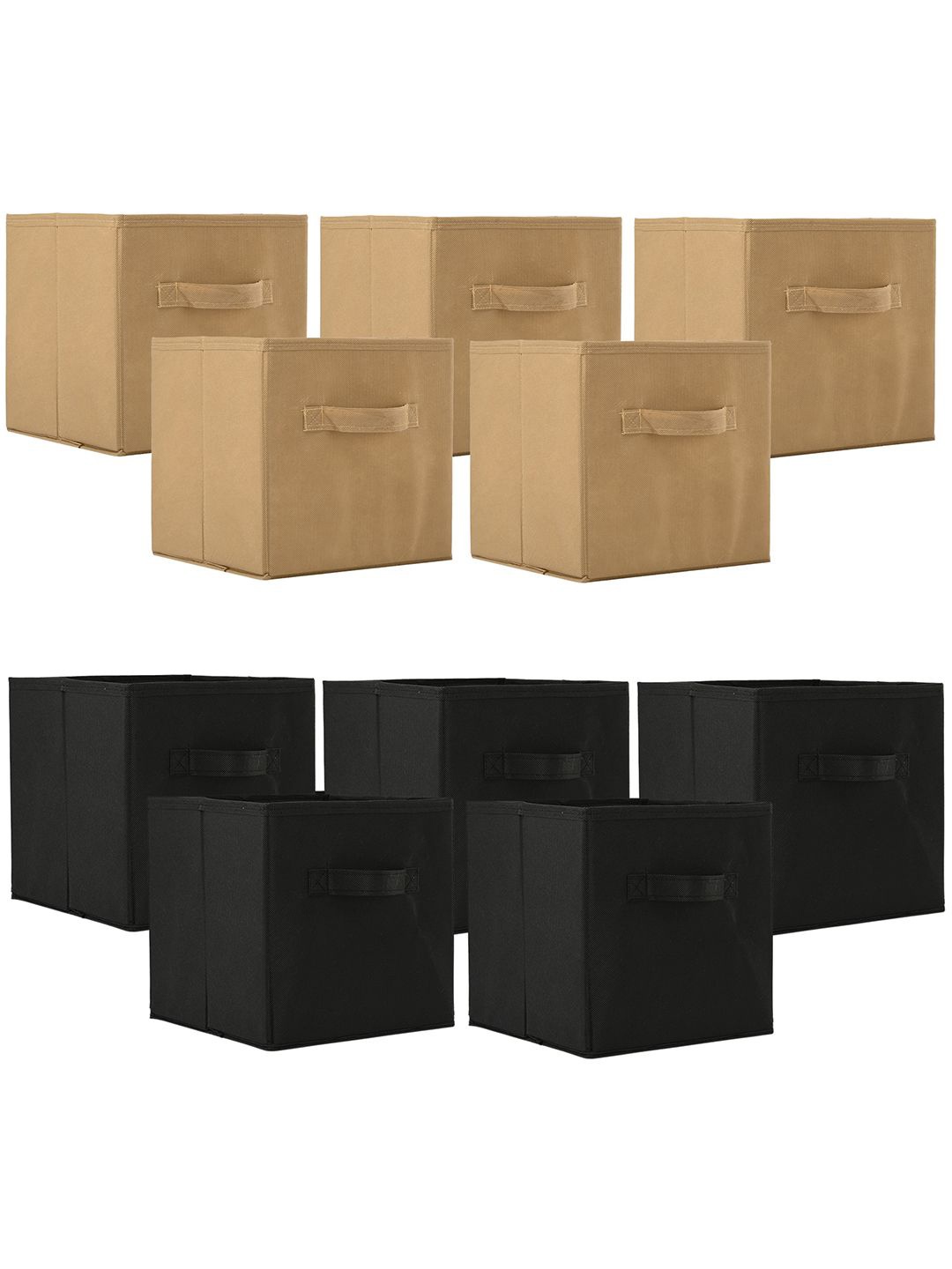

Kuber Industries Black & Beige 10 Pieces Drawer Organiser
