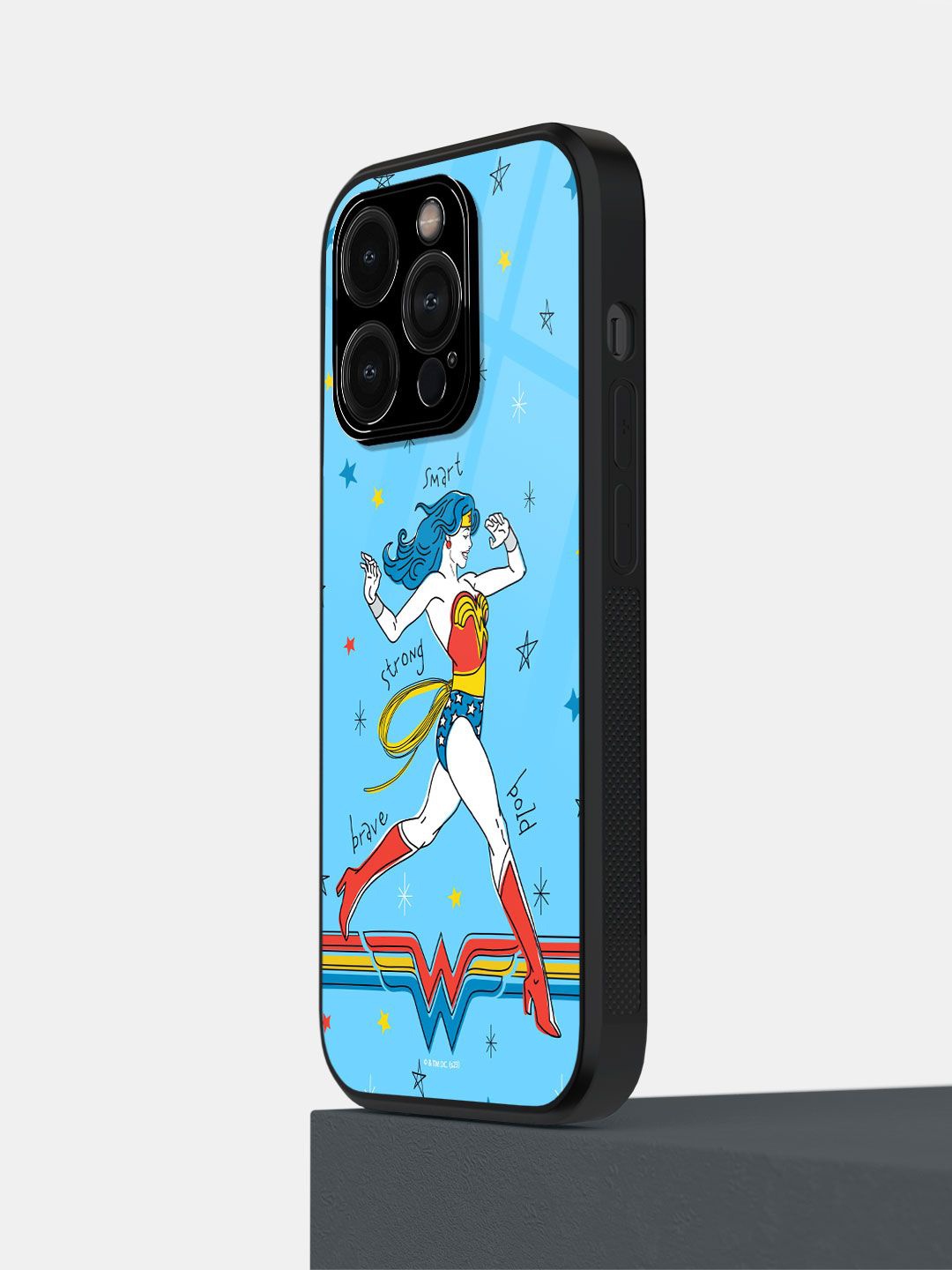

macmerise Superhero Printed iPhone 14 Pro Back Case Mobile Accessories, Blue