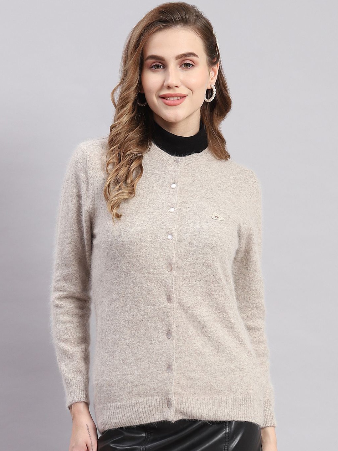 

Monte Carlo Women Woollen Cardigan, Beige