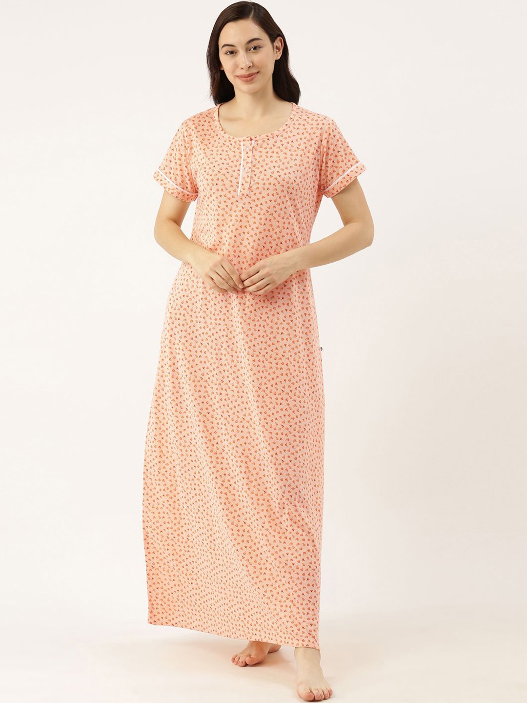

Bannos Swagger Printed Maxi Nightdress, Pink