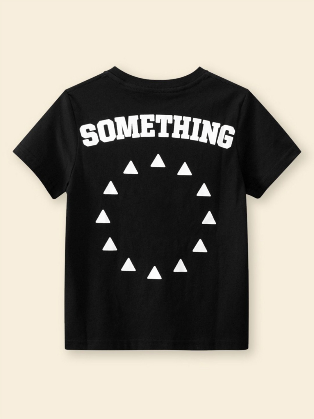 

INCLUD Boys Typography Printed Round Neck Cotton T-Shirt, Black