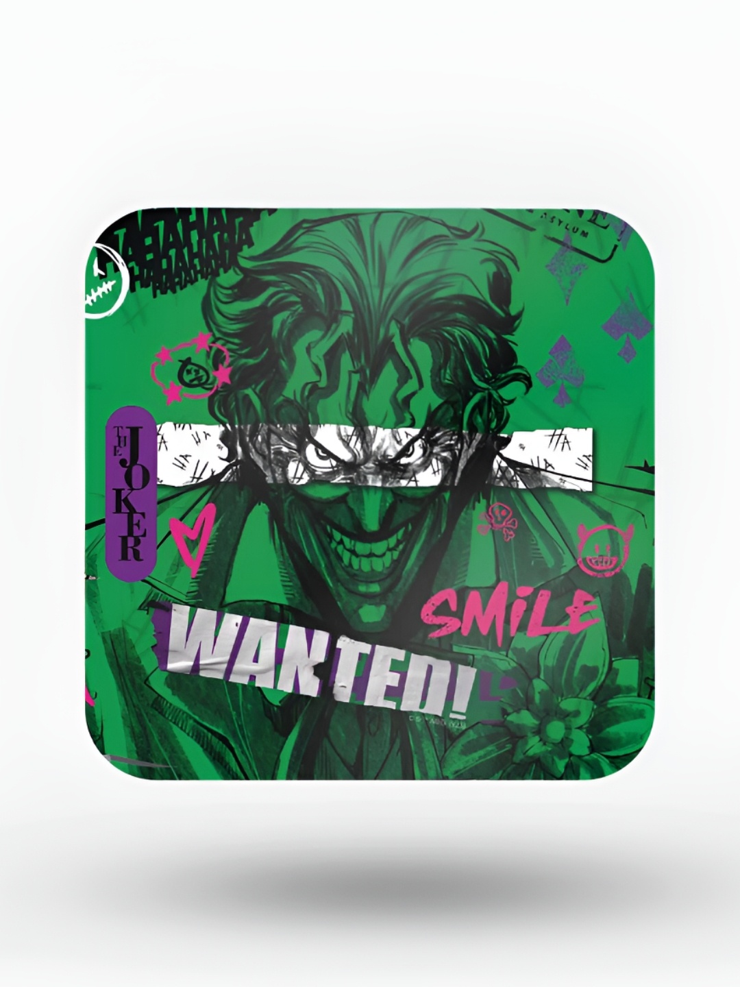 

macmerise Green & Black Printed Wooden Square Coaster