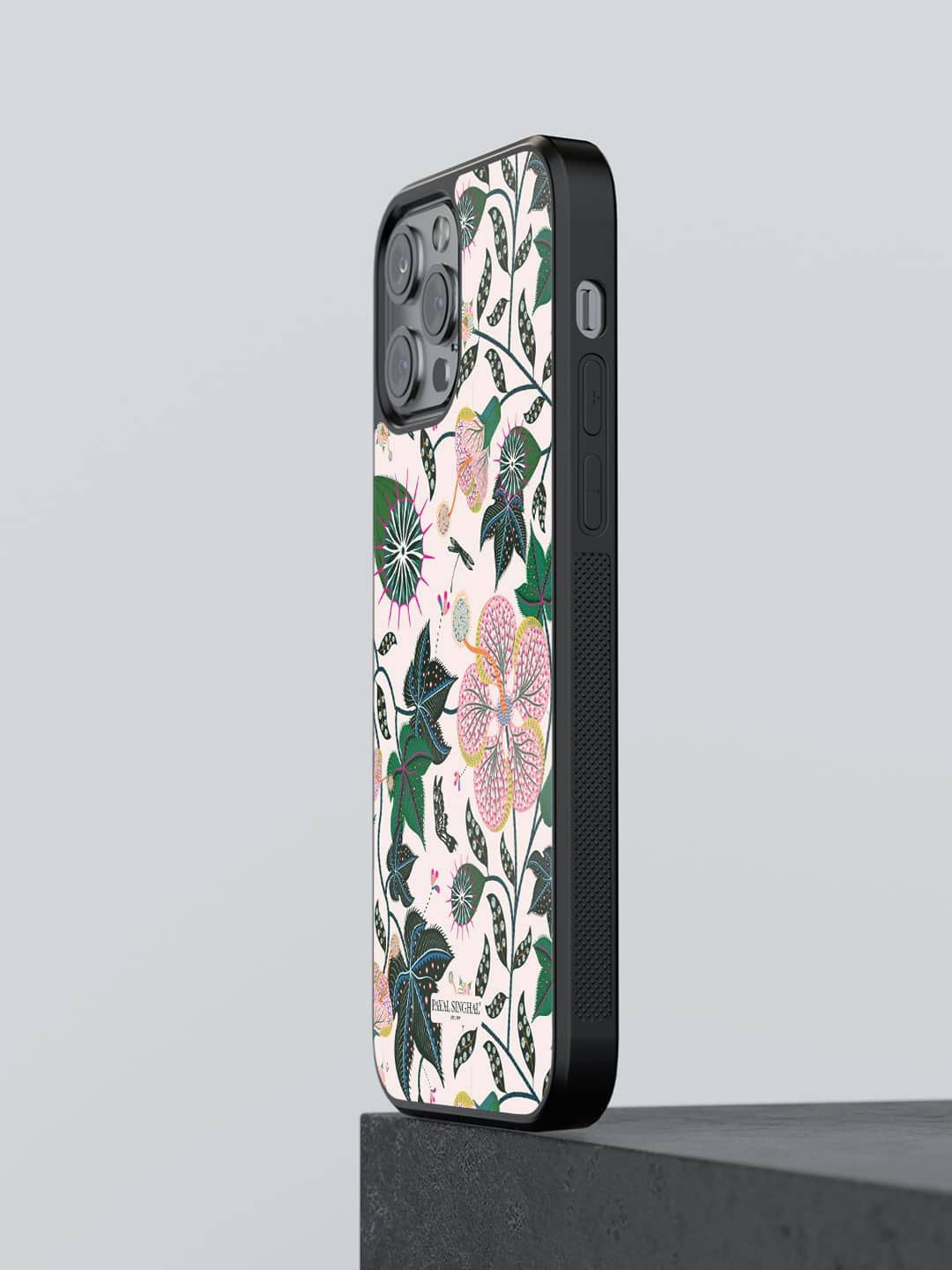 

macmerise Floral Printed iPhone 13 Pro Max Back Case Mobile Accessories, Pink