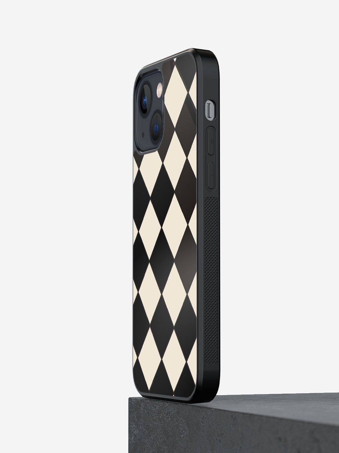 

macmerise Geometric Printed iPhone 13 Back Case Mobile Accessories, Off white