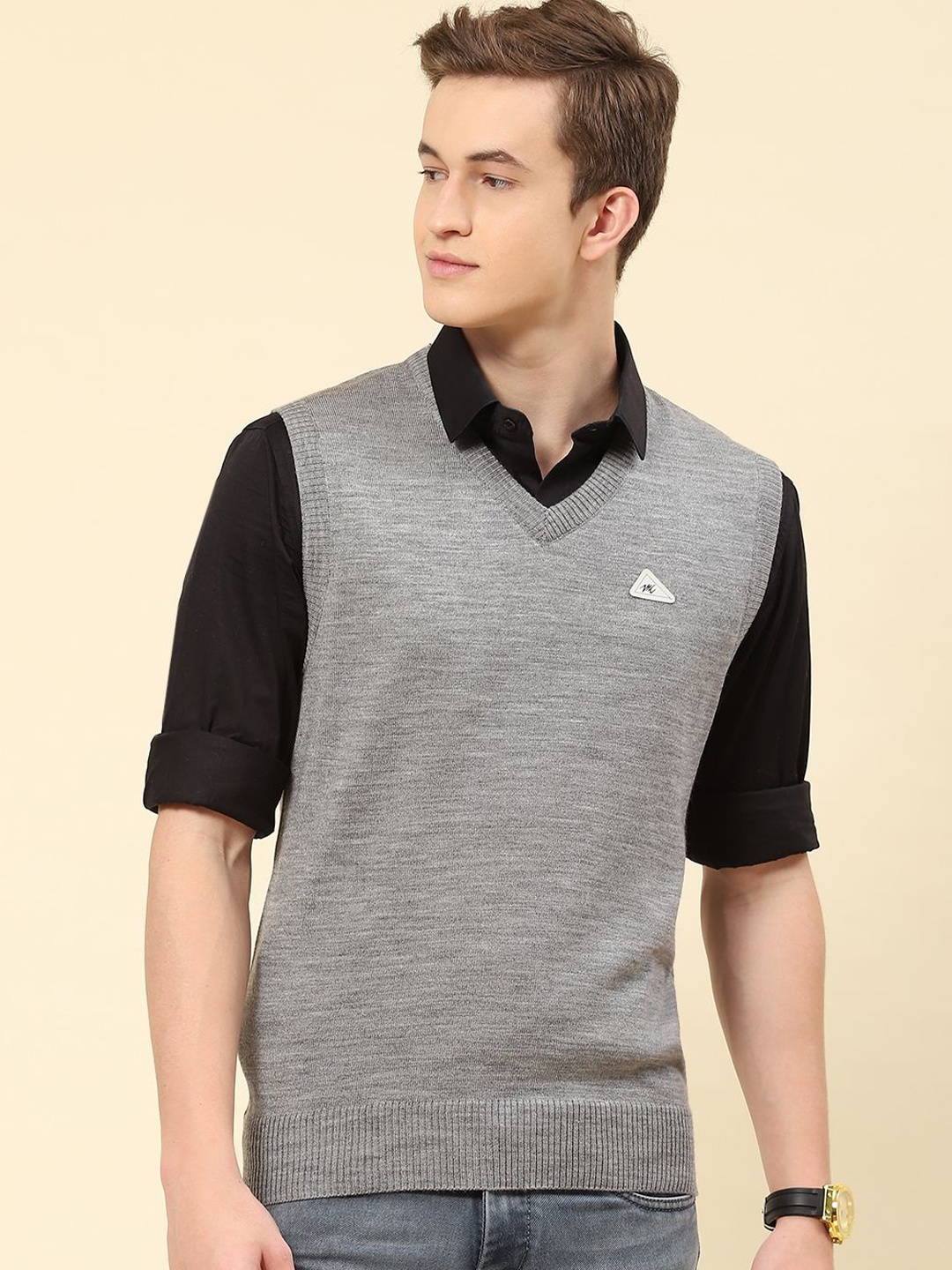 

Monte Carlo Men Woollen Pullover, Grey