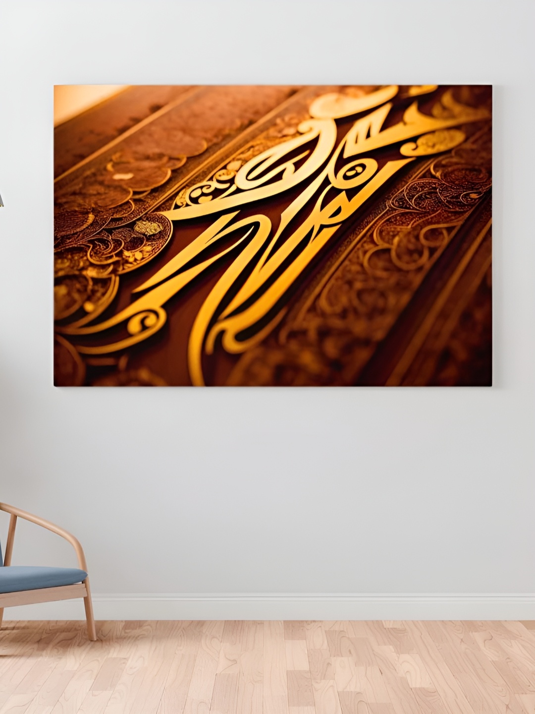 

CLAWCRAFTS Brown & Gold-Toned Wooden Wall Paintings