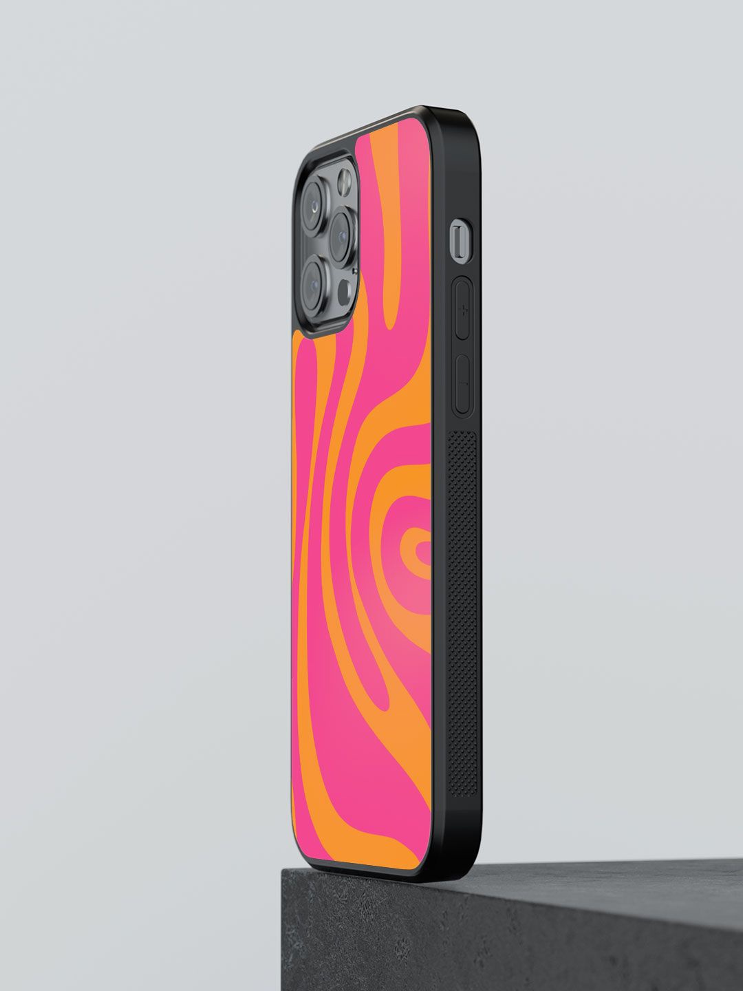 

macmerise Geometric Printed iPhone 13 Pro Max Back Case Mobile Accessories, Pink