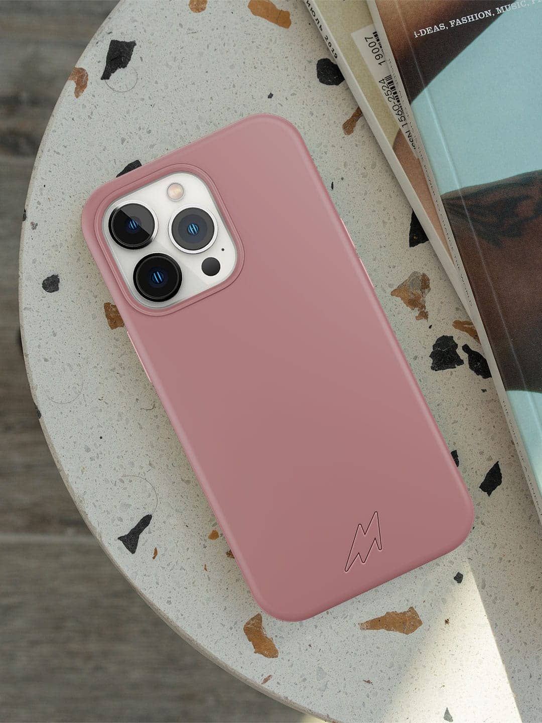 

macmerise Solid Printed iPhone 13 Pro Max Back Case Mobile Accessories, Pink
