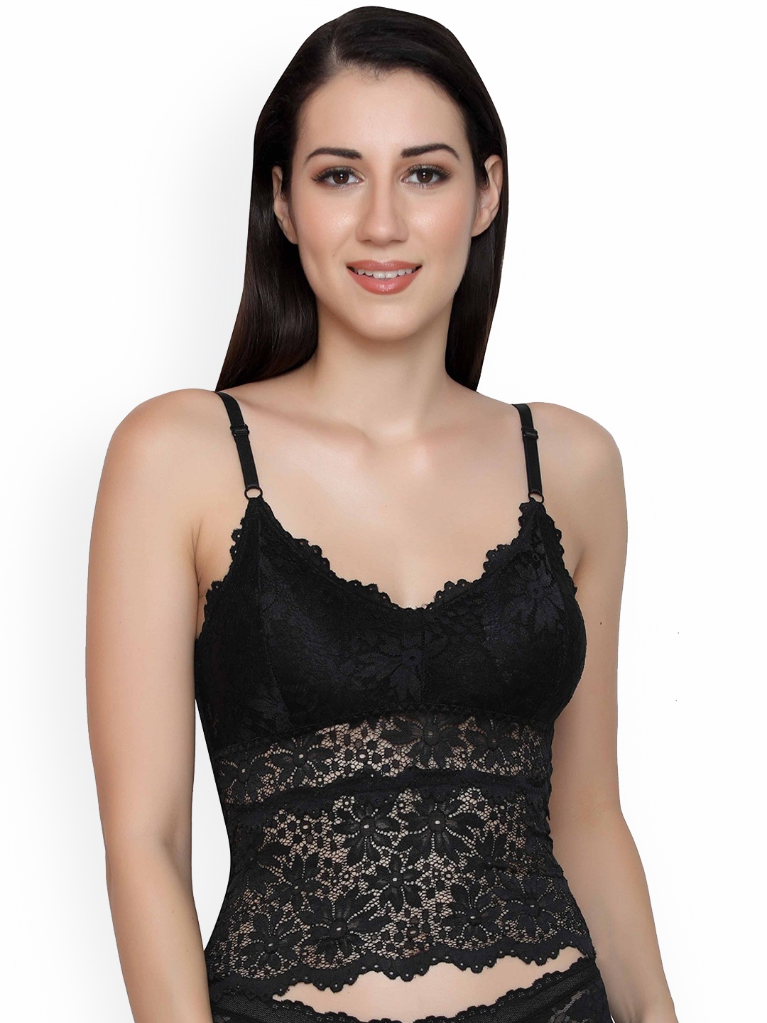 

Glamoras Padded Non Wired Adjustable Strap Camisoles, Black