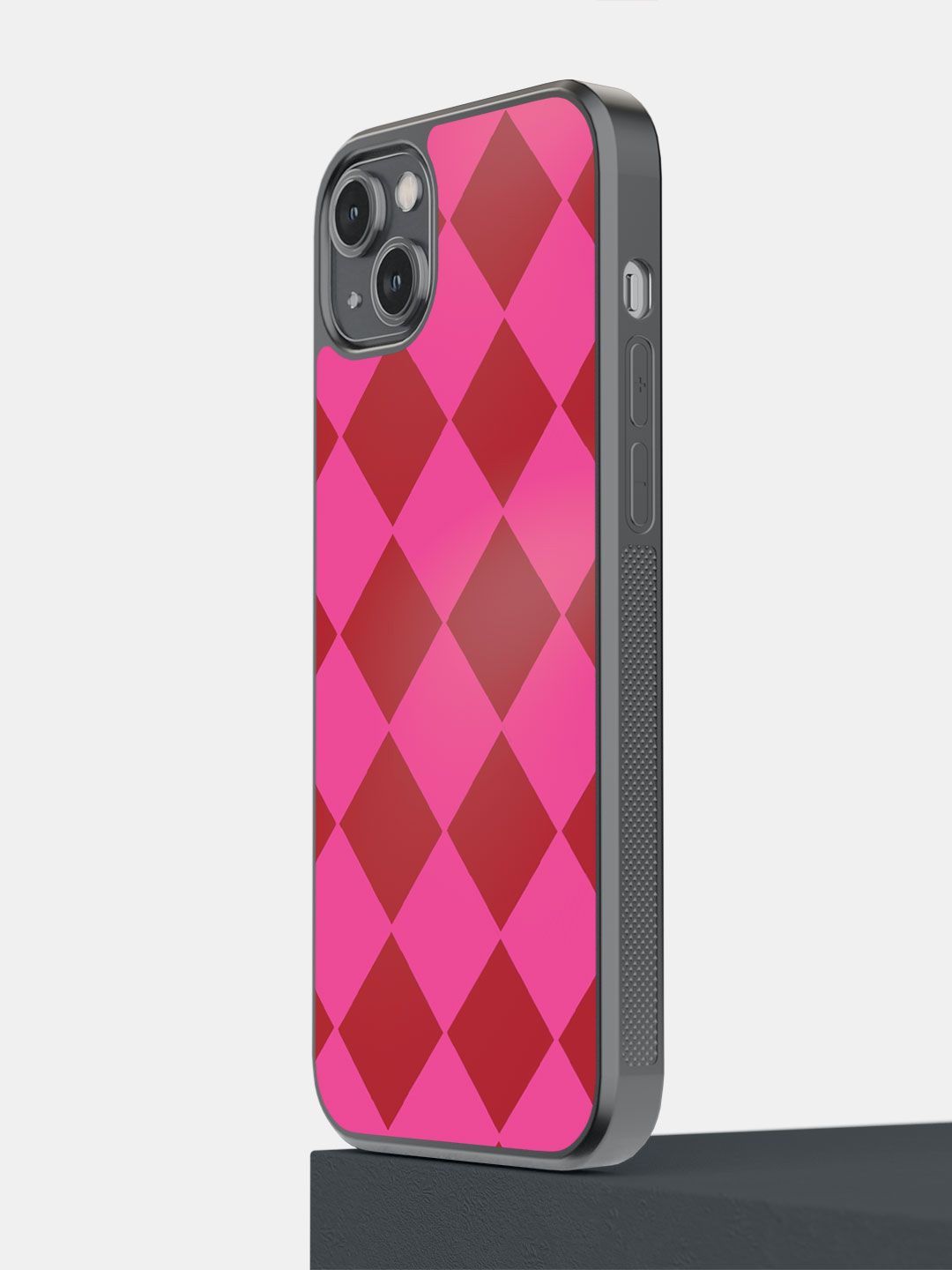 

macmerise Geometric Printed iPhone 14 Plus Back Case Mobile Accessories, Pink